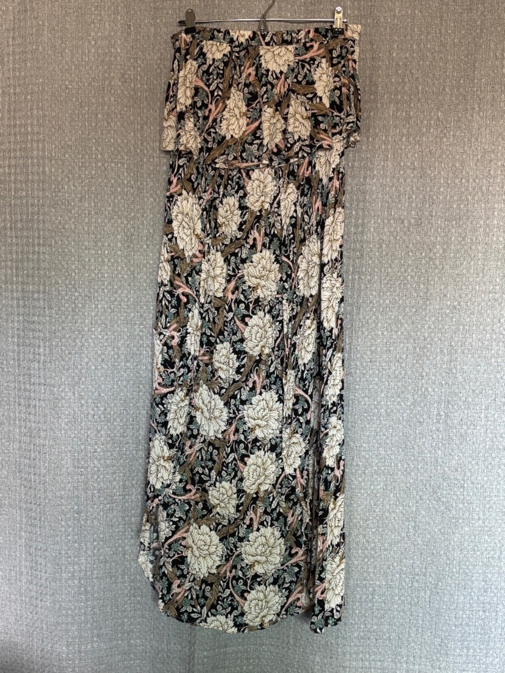 Women's Kori Always Impressing Floral Tube Top Maxi Dress Boho Strapless Size M